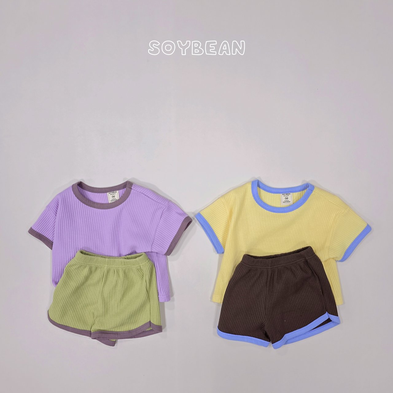 [PRE-ORDER] Color Mix Waffle Top Bottom Set