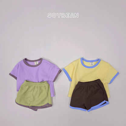 [PRE-ORDER] Color Mix Waffle Top Bottom Set