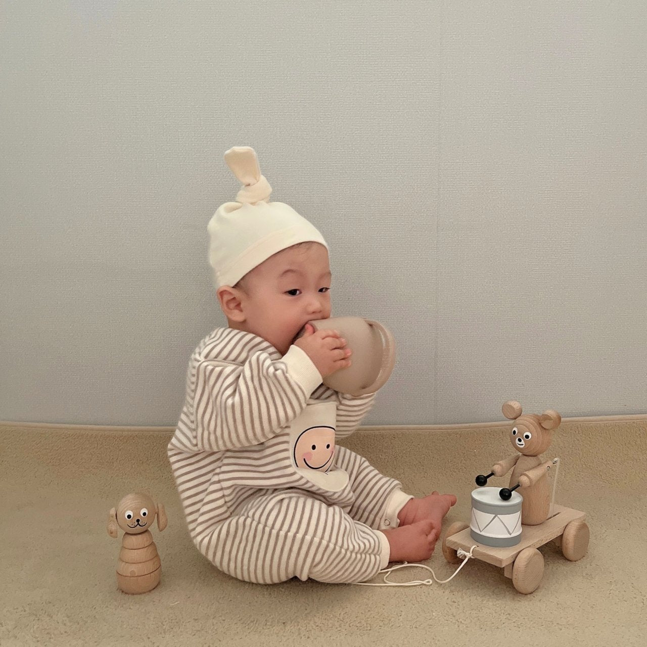 [PRE-ORDER] Happy Body Suit + Bonnet Set