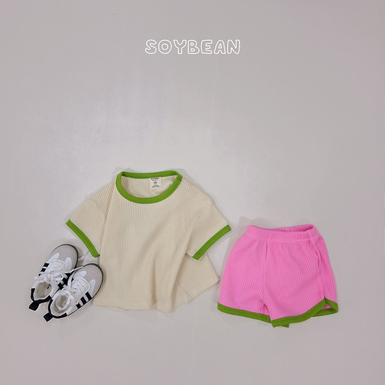 [PRE-ORDER] Color Mix Waffle Top Bottom Set