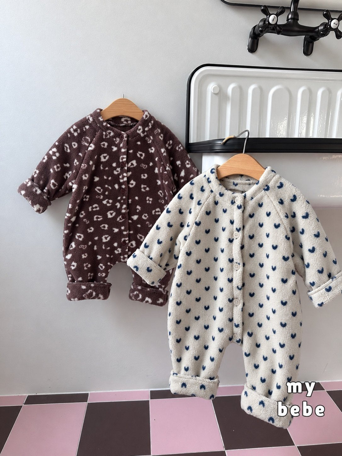 [PRE-ORDER] Poodle Button Body Suit + Bonnet Set