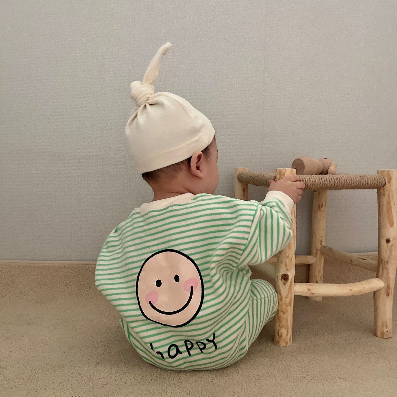 [PRE-ORDER] Happy Body Suit + Bonnet Set