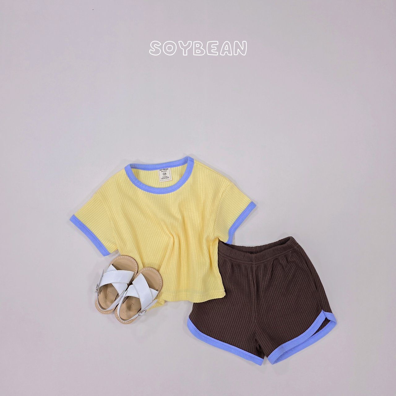 [PRE-ORDER] Color Mix Waffle Top Bottom Set