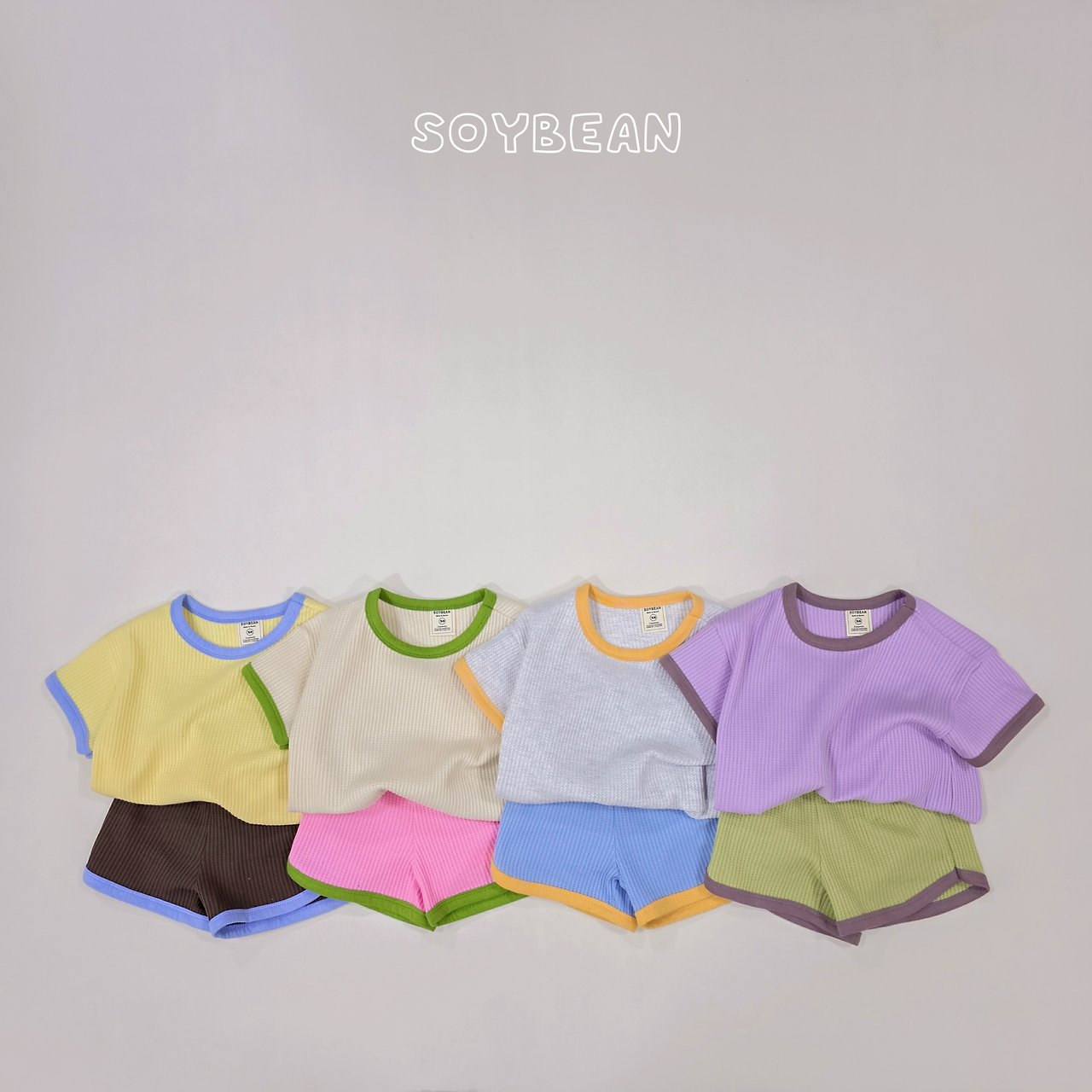[PRE-ORDER] Color Mix Waffle Top Bottom Set