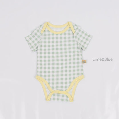 [PRE-ORDER] Summer Check Check Body Suit
