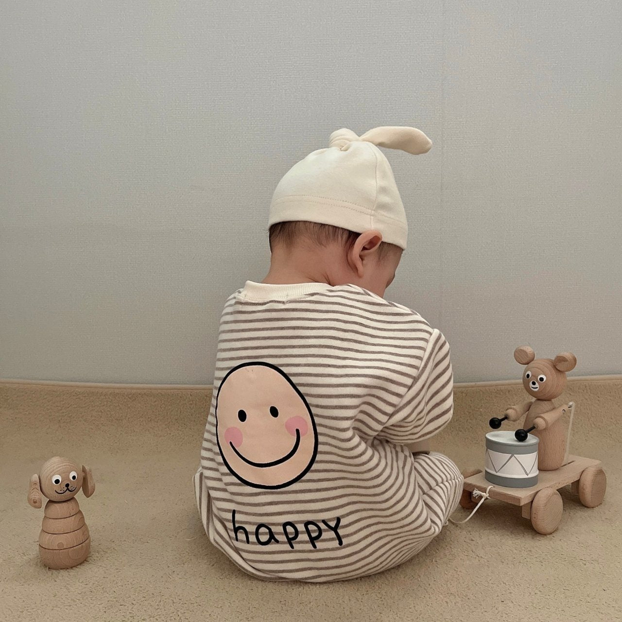 [PRE-ORDER] Happy Body Suit + Bonnet Set