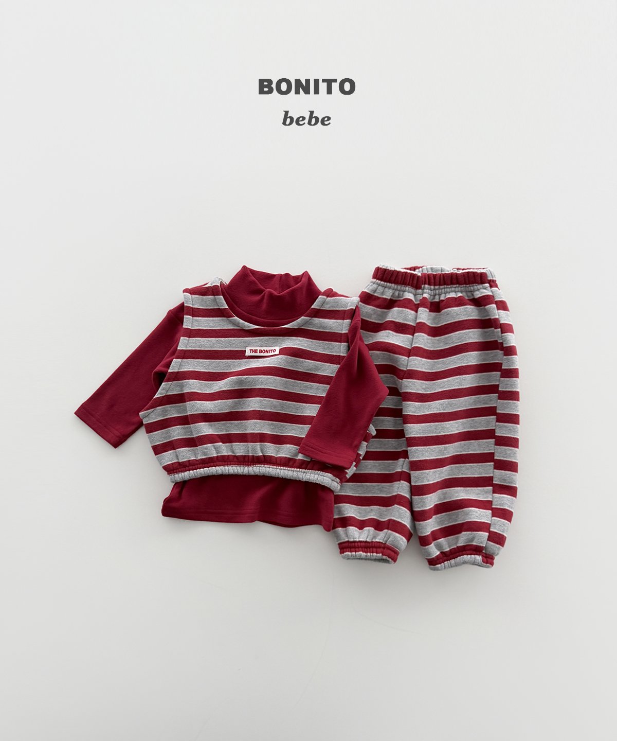 [PRE-ORDER] Baby Stripe Vest Bottom Set