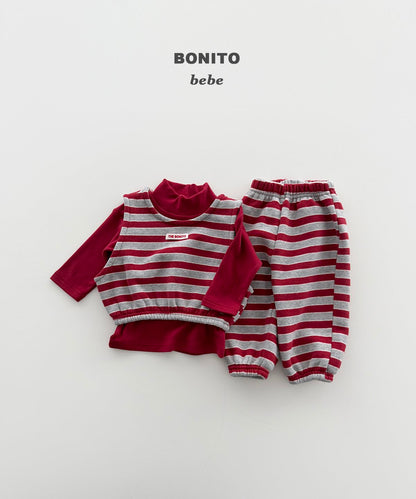 [PRE-ORDER] Baby Stripe Vest Bottom Set