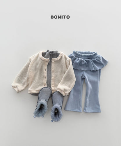 [PRE-ORDER] Velour Frill Boot-Cut Pants