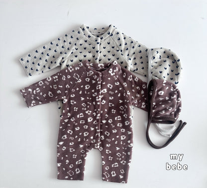 [PRE-ORDER] Poodle Button Body Suit + Bonnet Set