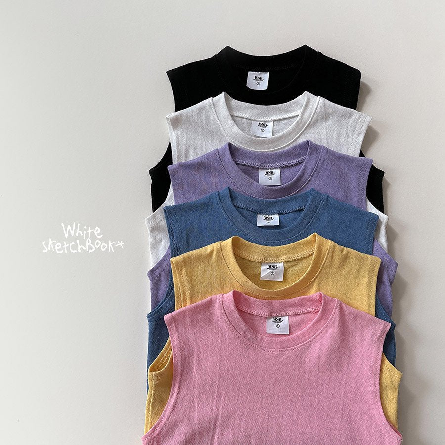 [PRE-ORDER] Over Fit Sleeveless T-Shirts