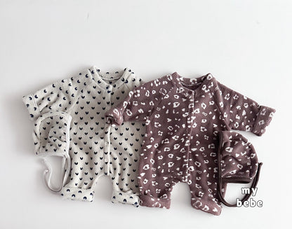 [PRE-ORDER] Poodle Button Body Suit + Bonnet Set