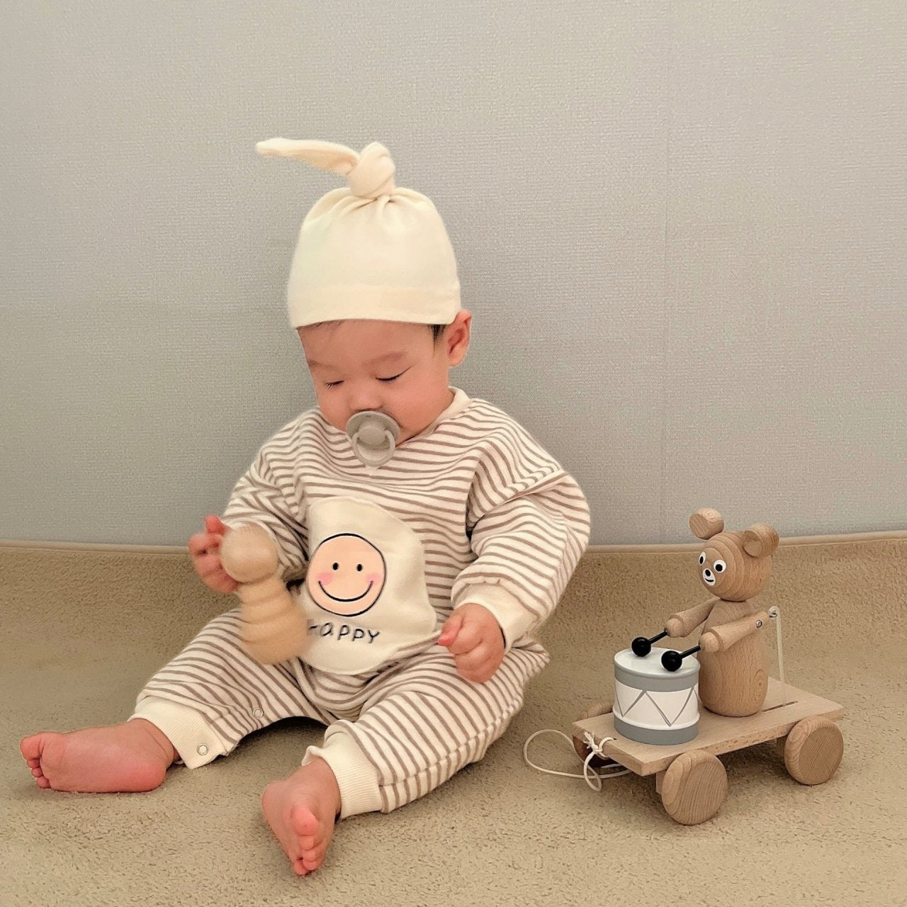 [PRE-ORDER] Happy Body Suit + Bonnet Set