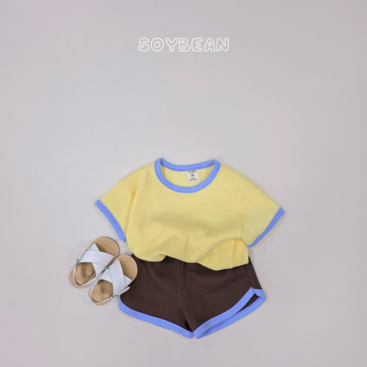 [PRE-ORDER] Color Mix Waffle Top Bottom Set