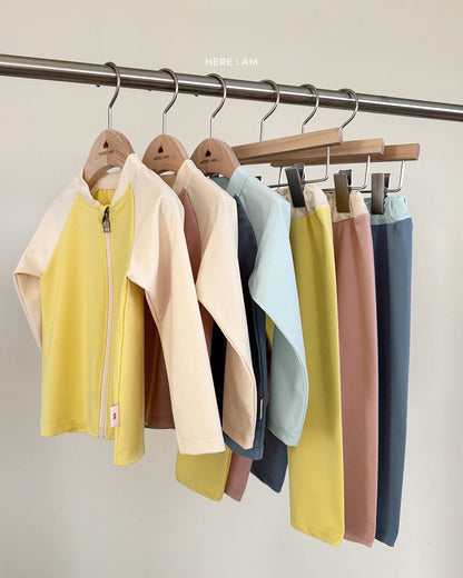 [PRE-ORDER] Bunny Rash Guard Zip-Up Bottom Set