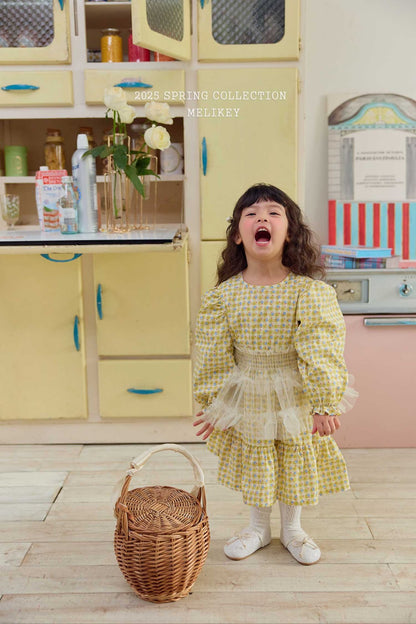 Check Floral Dress [S(2-3yr)]