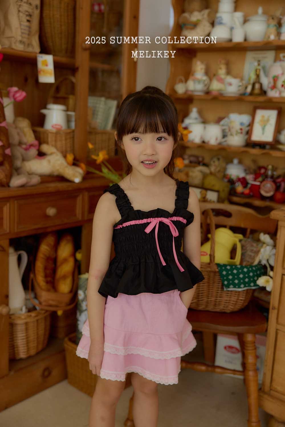 Jenny Ribbon Blouse [Black/M(3-4yr)]