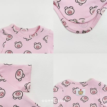 [PRE-ORDER] Happy Friends Body Suit + Bonnet Set