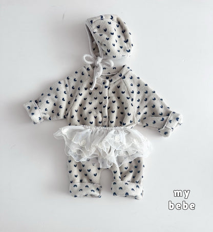 [PRE-ORDER] Poodle Button Body Suit + Bonnet Set