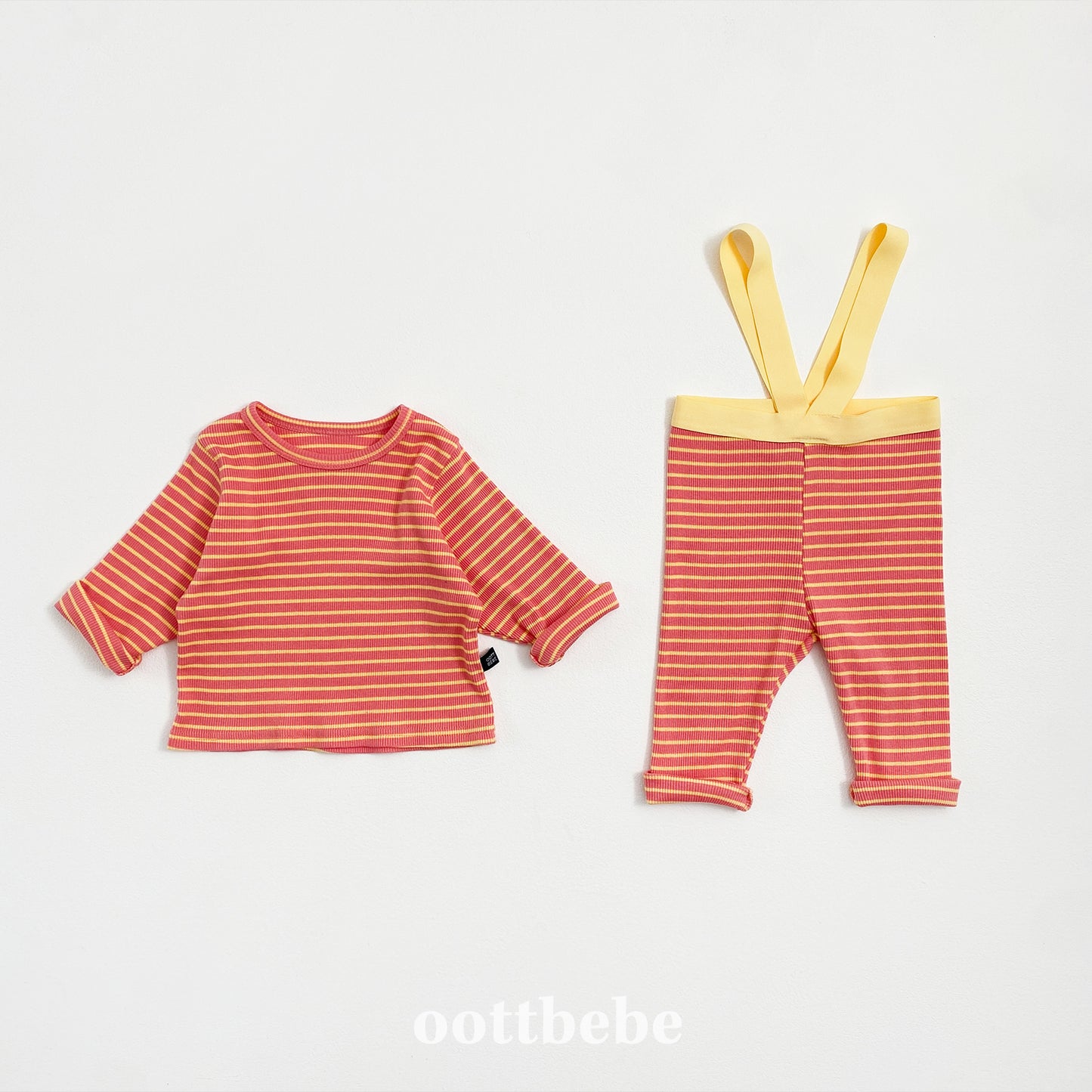 [PRE-ORDER] Macaroon Suspender Baby Top Bottom Set