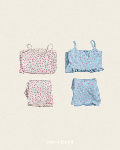 [PRE-ORDER] Peach Flower Top Bottom Set