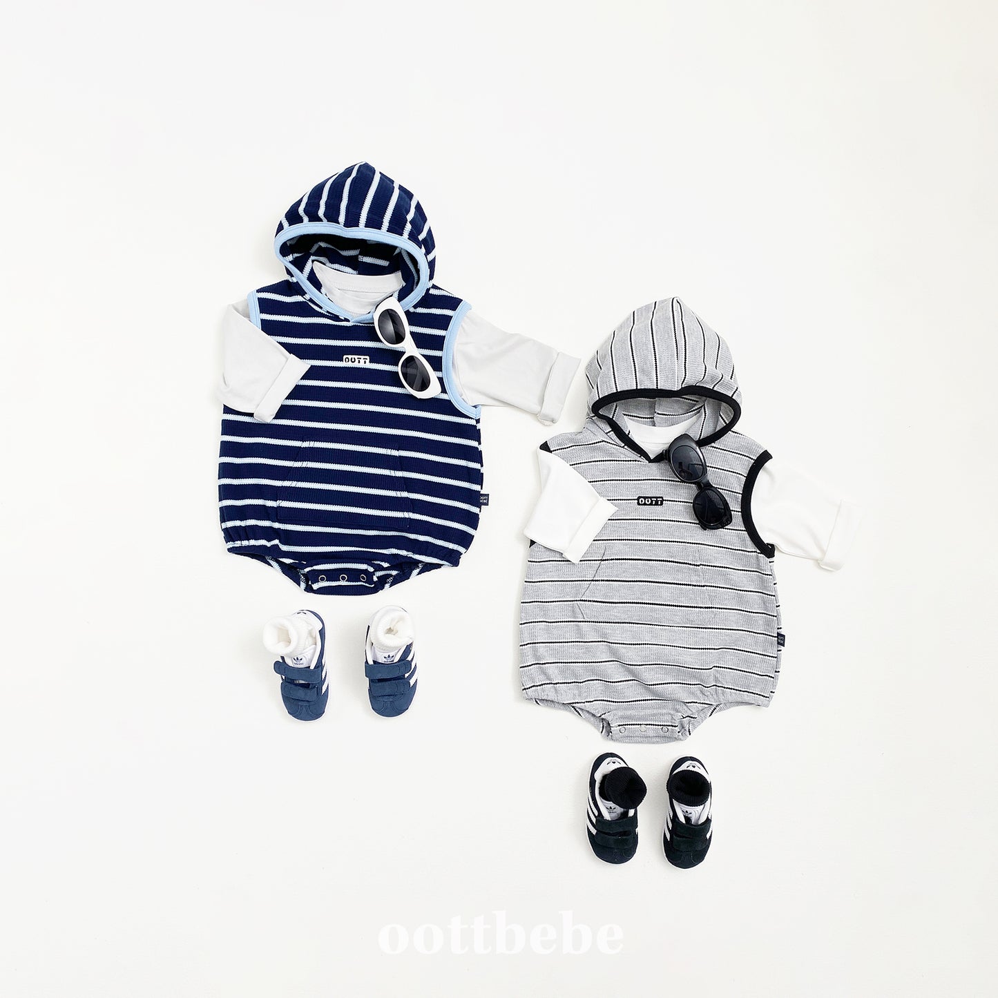 [PRE-ORDER] Urban Stripe Hoodie Body Suit