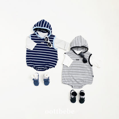 [PRE-ORDER] Urban Stripe Hoodie Body Suit