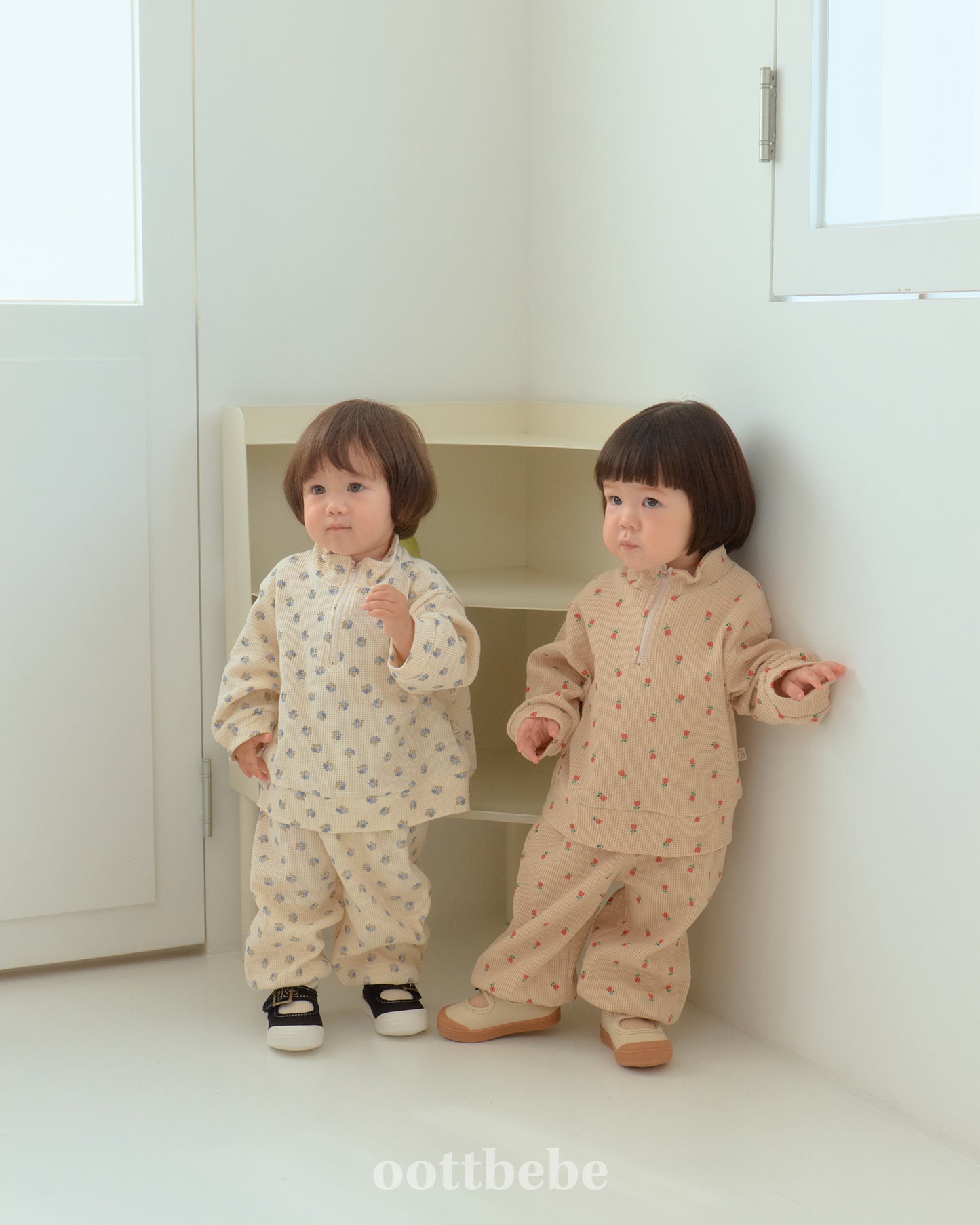 [PRE-ORDER] Sweet Waffle Anorak Top Bottom Set
