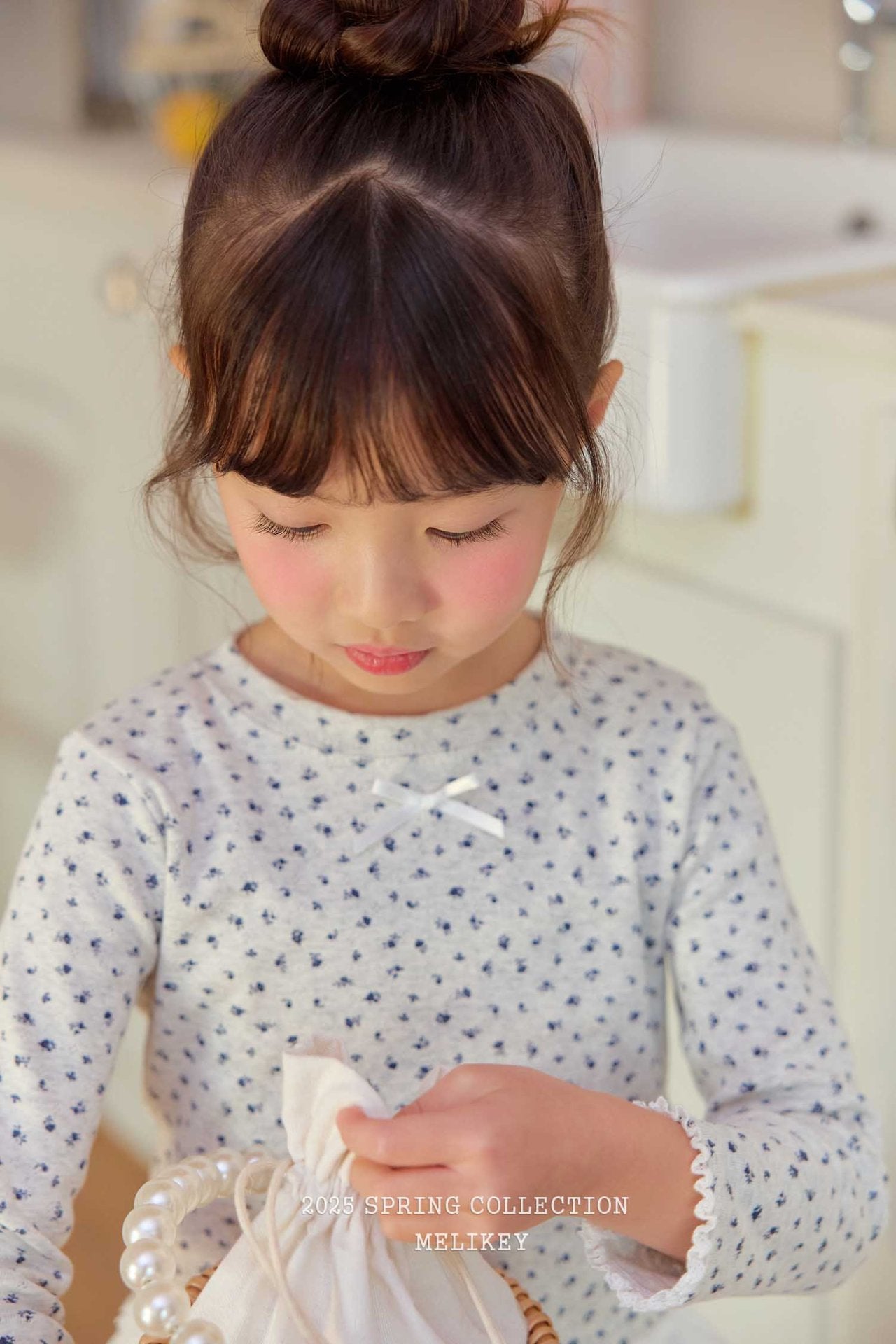Rose Crop T-Shirts [Oatmeal/L(4-5yr)]