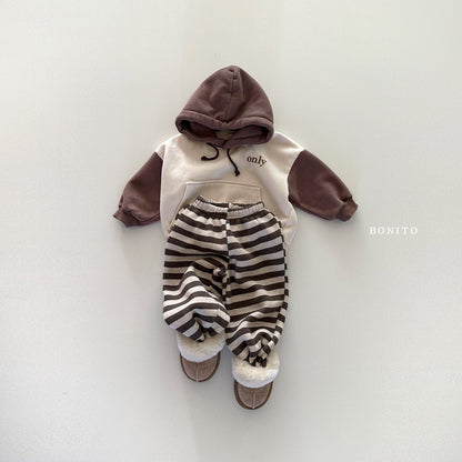 Stripe Jogger Pants [Brown/S(2-3yr)]