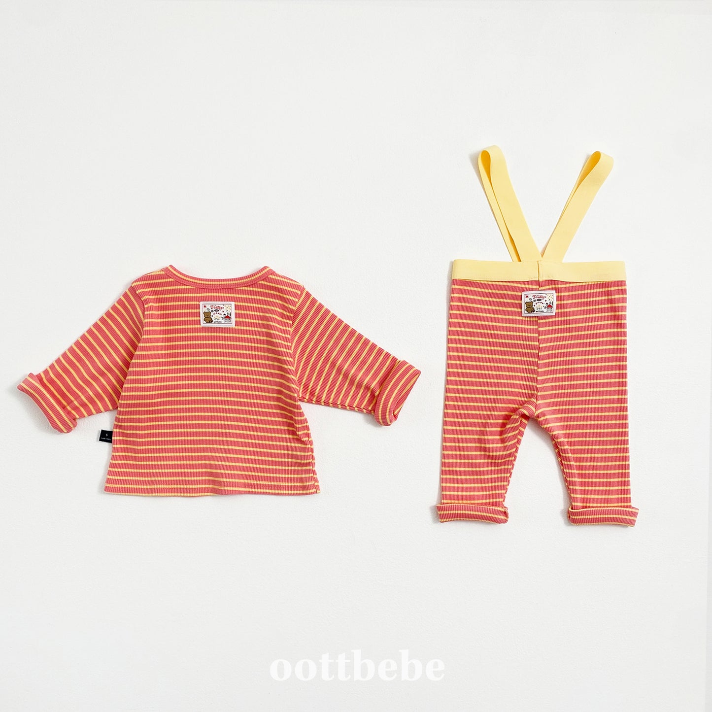 [PRE-ORDER] Macaroon Suspender Baby Top Bottom Set
