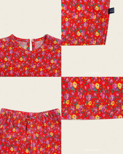 [PRE-ORDER] Flower Pleats Top Bottom Set