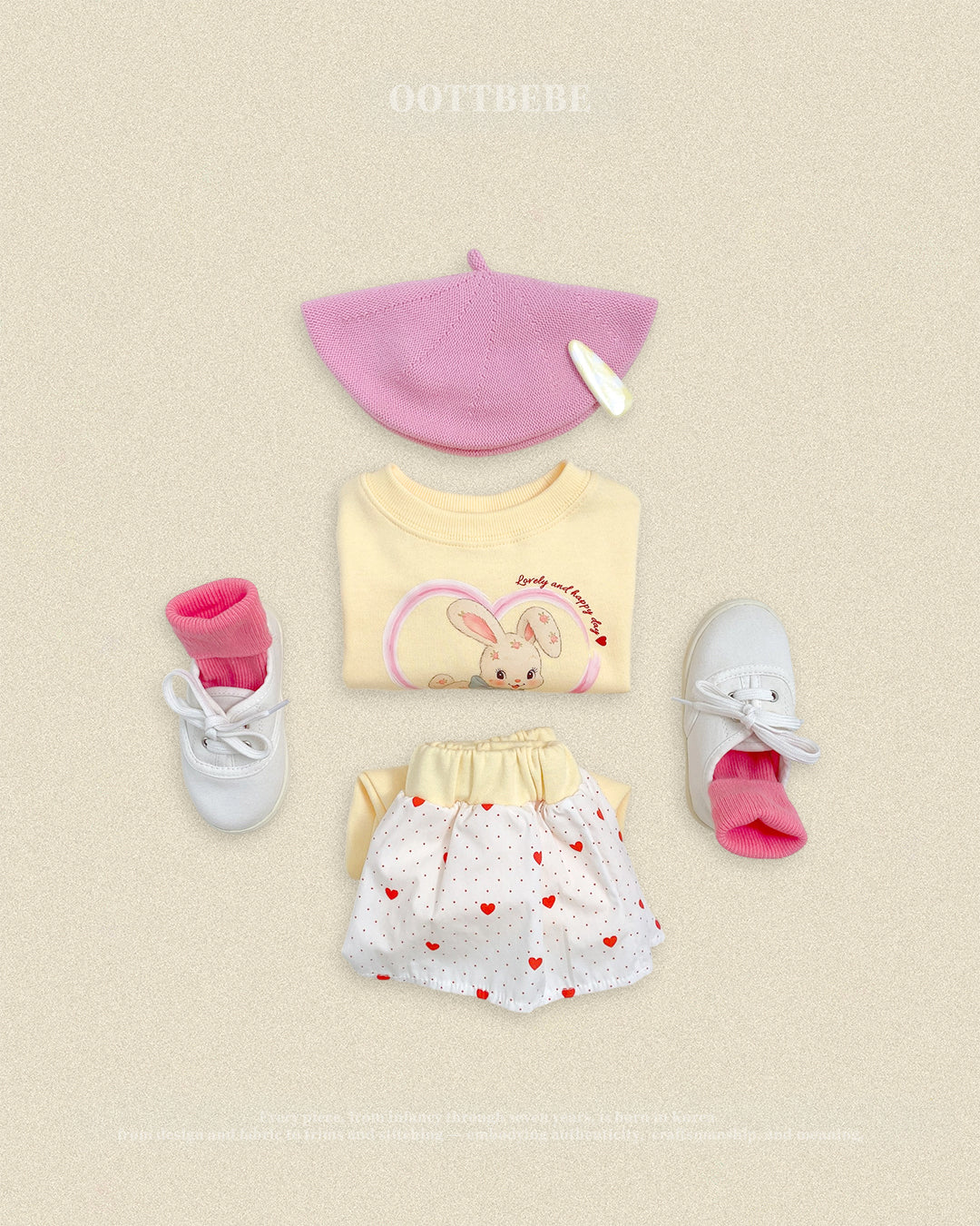 [PRE-ORDER] Cute Rabbit Top Bottom Set