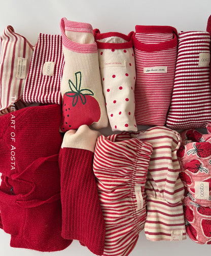 Cookie Sweater Hoodie Top [Red/L(3-5yr)]