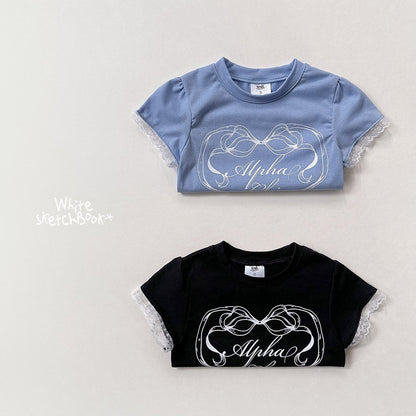 [PRE-ORDER] Ribbon Lace Shirring T-Shirts