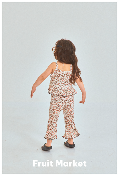 [PRE-ORDER] Leopard Pleats Top Bottom Set