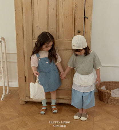 [PRE-ORDER] Denim Suspender Dress