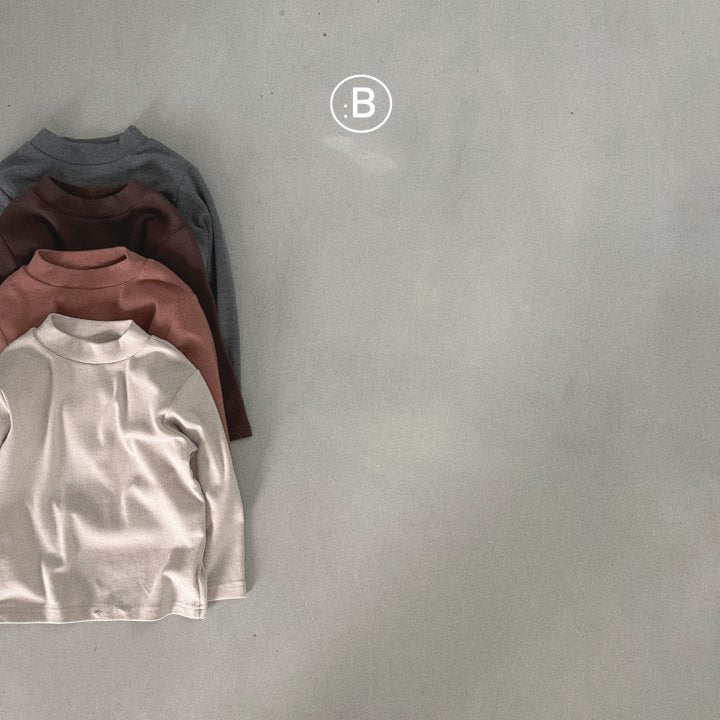 Bell Solid Turtleneck T-Shirts [Beige/S(2-3yr)]
