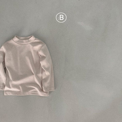 Bell Solid Turtleneck T-Shirts [Beige/S(2-3yr)]