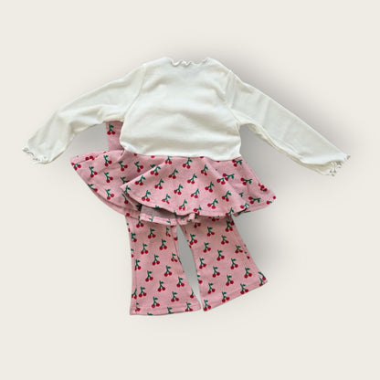 [PRE-ORDER] Cherry Ribbon Top Boot-Cut Set