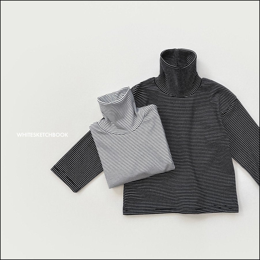 [PRE-ORDER] Small Stripe Turtleneck T-Shirts
