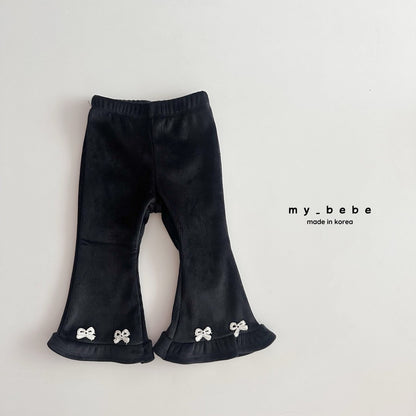 [PRE-ORDER] Velour Frill Boot-Cut Pants