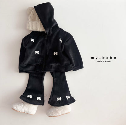 [PRE-ORDER] Velour Frill Boot-Cut Pants