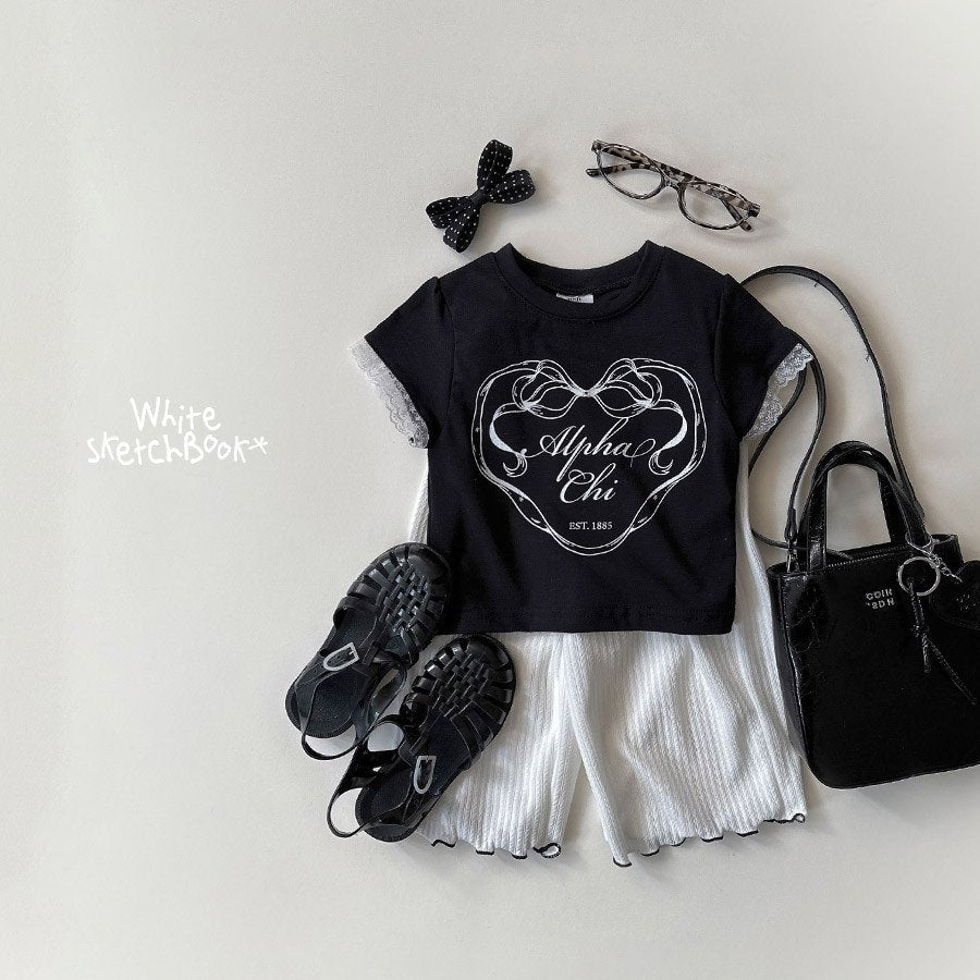 [PRE-ORDER] Ribbon Lace Shirring T-Shirts