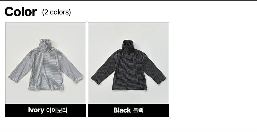 [PRE-ORDER] Small Stripe Turtleneck T-Shirts