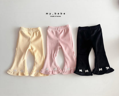[PRE-ORDER] Velour Frill Boot-Cut Pants