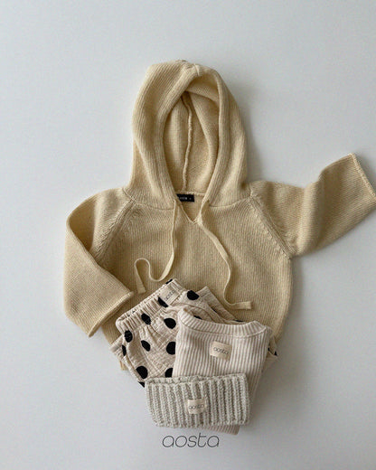 Cookie Sweater Hoodie Top [Red/L(3-5yr)]