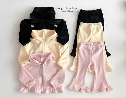 [PRE-ORDER] Velour Frill Boot-Cut Pants