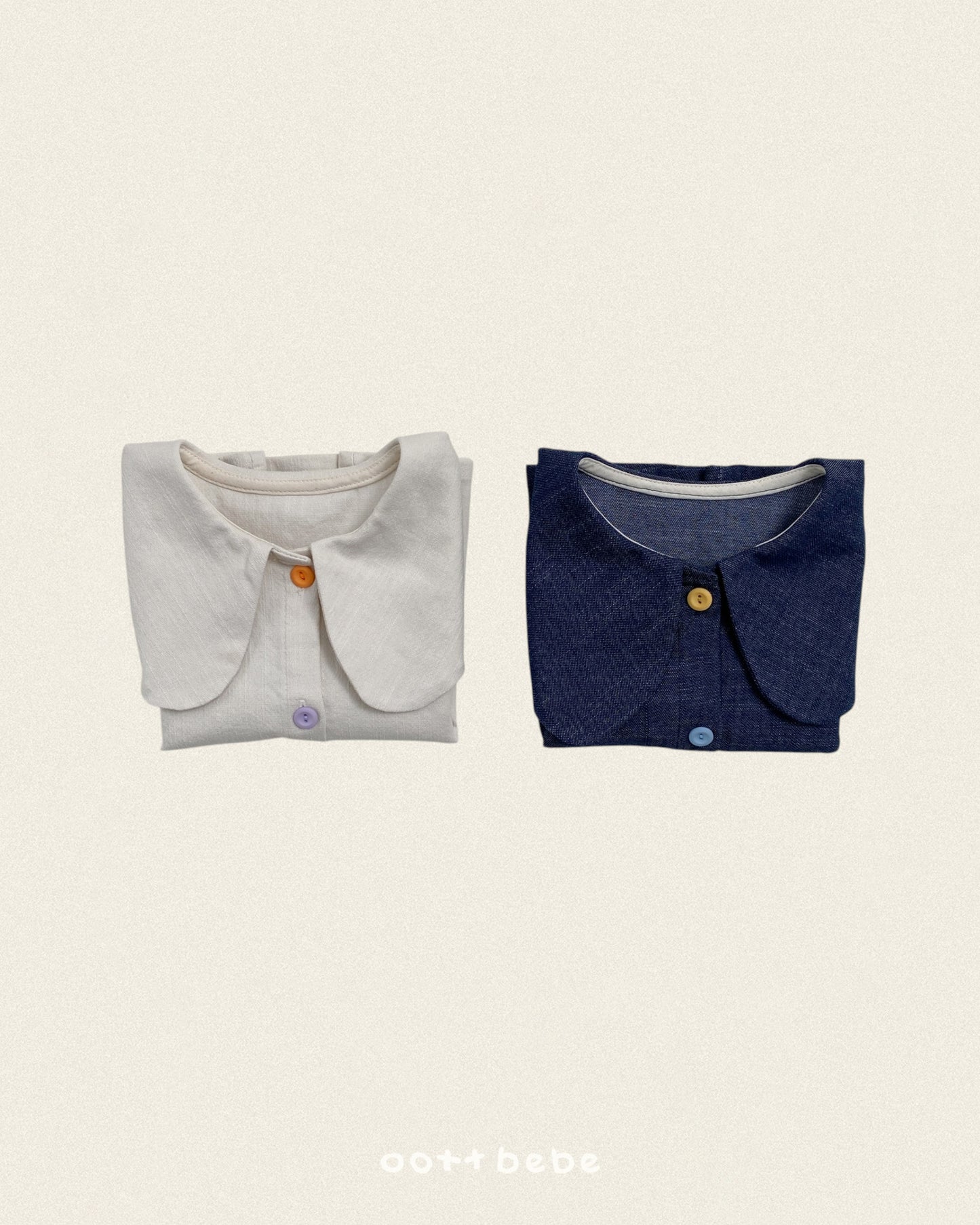 [PRE-ORDER] Heart Denim Collar Blouse