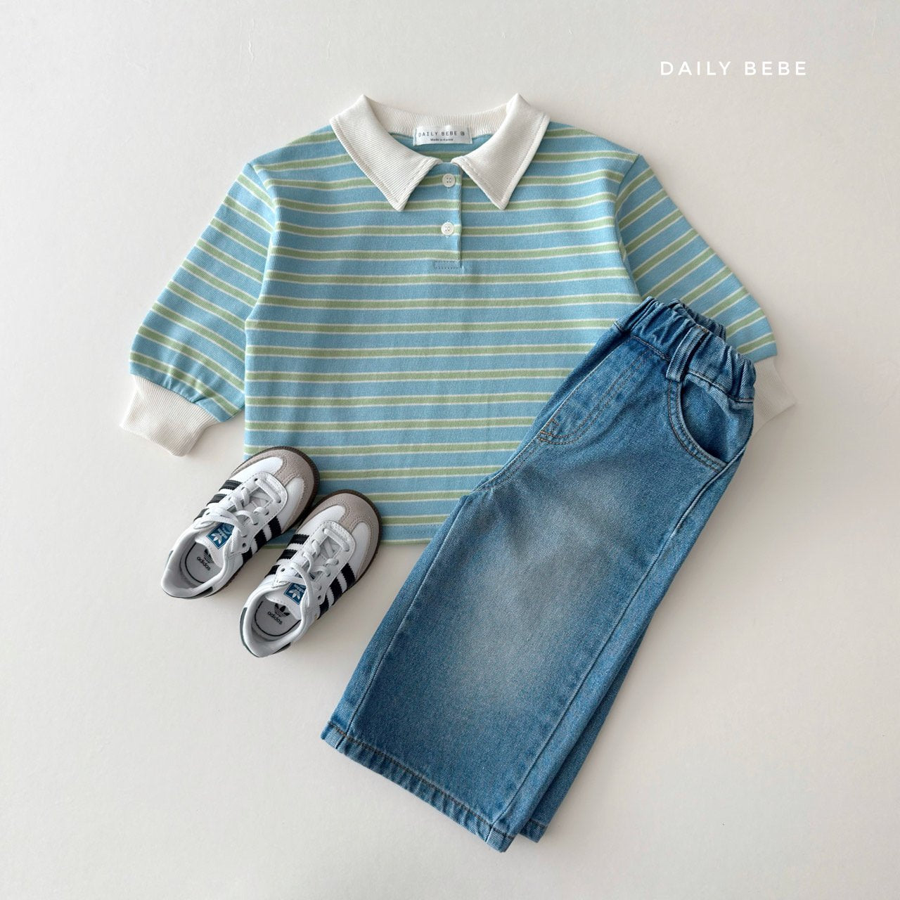 Cozy Collar T-Shirts [Yellow/M(3-4yr)]